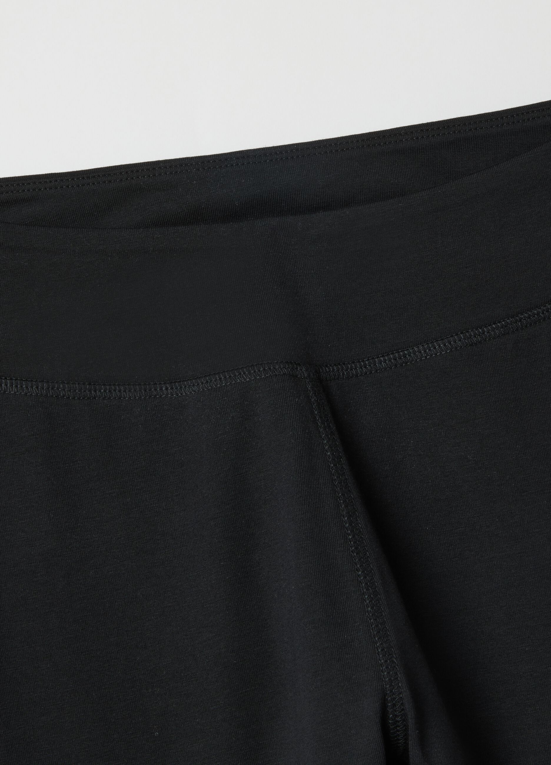 Slim fit black stretch cotton leggings