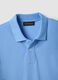 Sky blue pure cotton short sleeve polo, regular fit_5