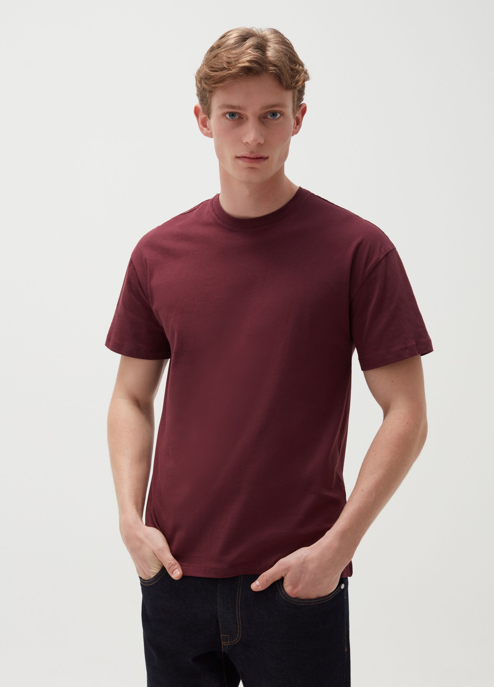 Boxy-fit T-shirt in cotton