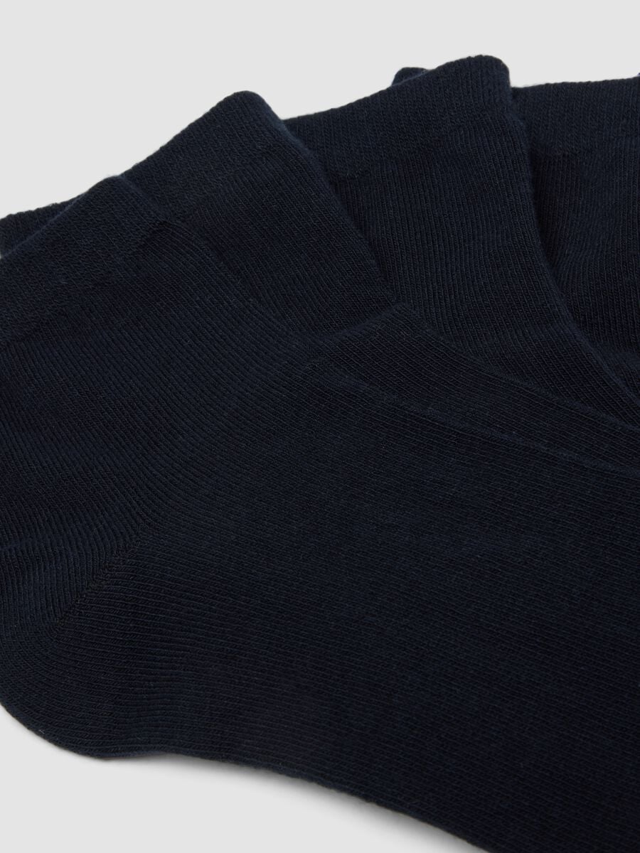 3er-Pack blaue Sportsocken in Kn&ouml;chelh&ouml;he aus Bio-Baumwolle_1