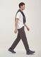 Pantaloni chino grigi in twill di cotone elasticizzato regular tapered fit_4