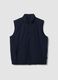Blue stretch-fabric gilet with zip_4