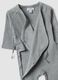 Grey organic cotton wrapover sleepsuit for newborns_3