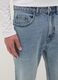 Pure Cotton Denim Blue Carrot Fit Jeans_3