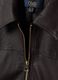 Brown jacket with zip fastening and slim-fit collar_5