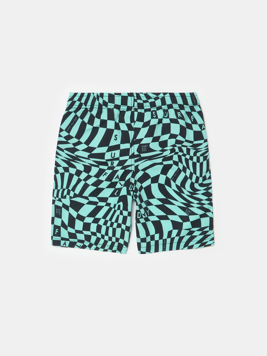 Swimming shorts with drawstring and print_2