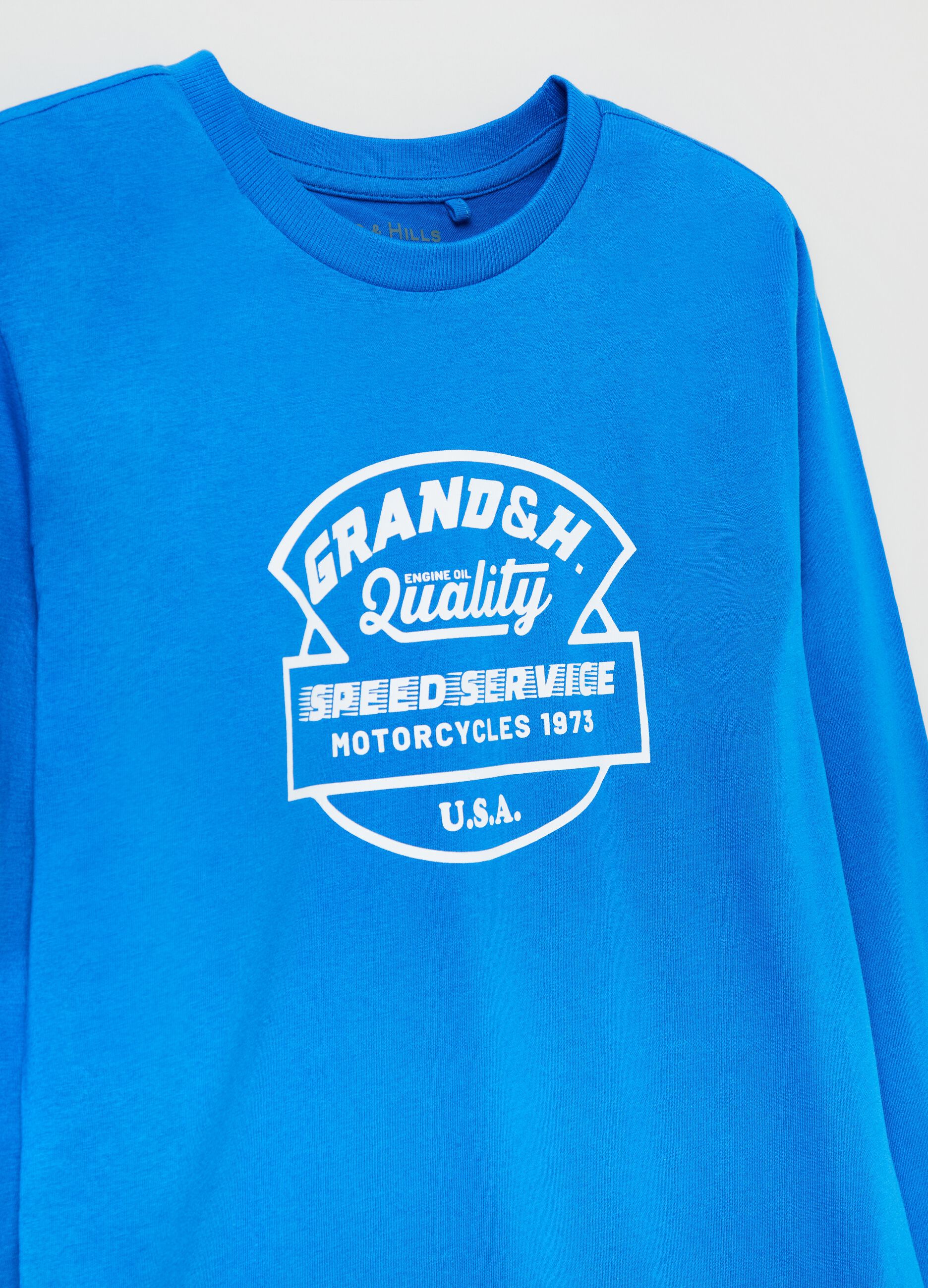 T-shirt maniche lunghe con stampa Grand&Hills