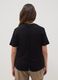 Schwarzes Regular Fit T-Shirt aus Stretch-Viskose mit Kordelverschluss_3