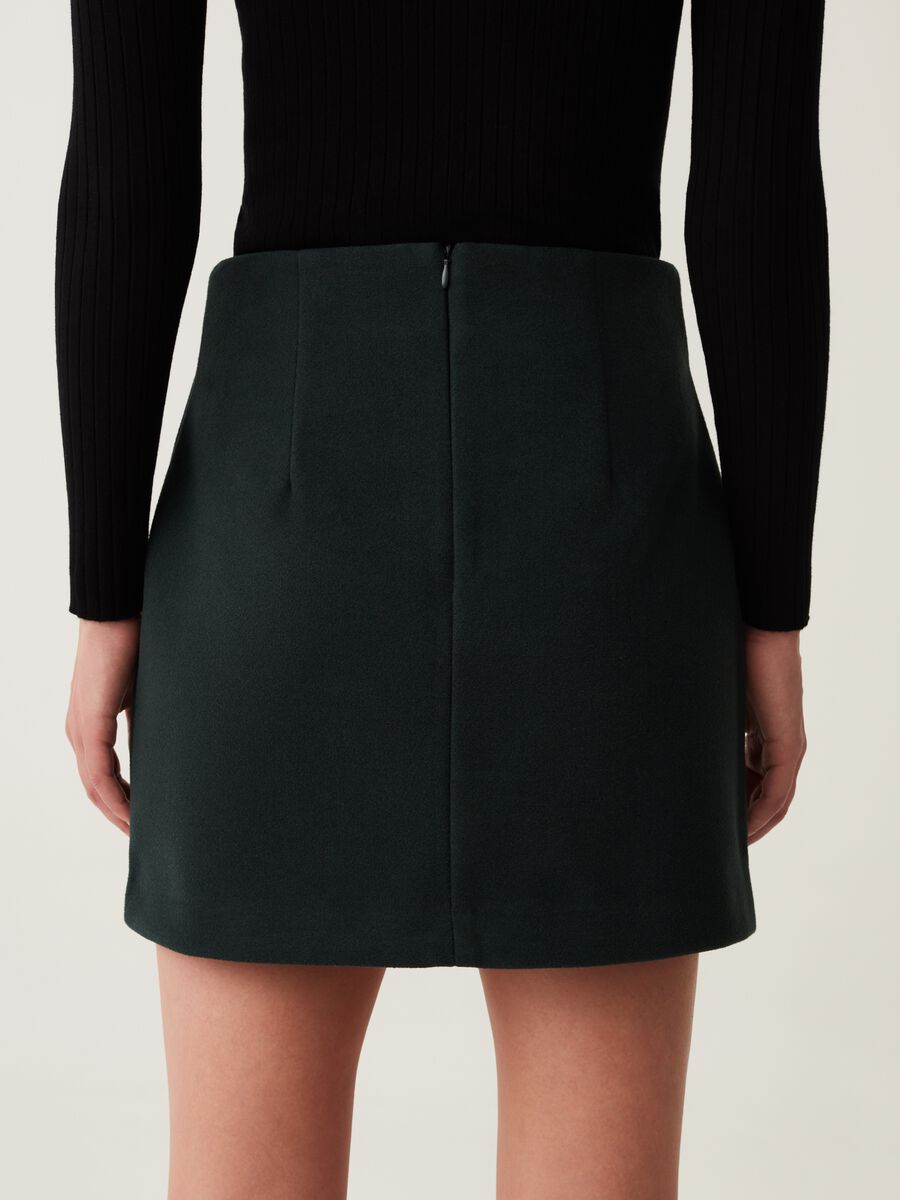 Cloth miniskirt with high waist_2
