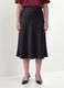 Schwarzer Satin-Midirock aus Stretchmaterial_1