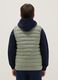 Green padded regular fit boys' gilet with hood_1