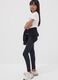 Girls&rsquo; black skinny-fit leggings in stretch organic cotton jersey_0