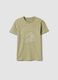 Green short-sleeved T-shirt in 100% organic cotton for boys_3