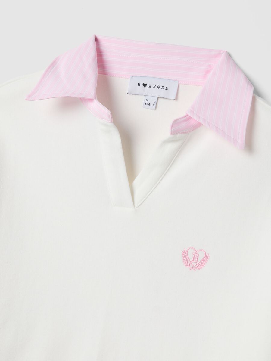 White cotton blend regular fit jumper_5