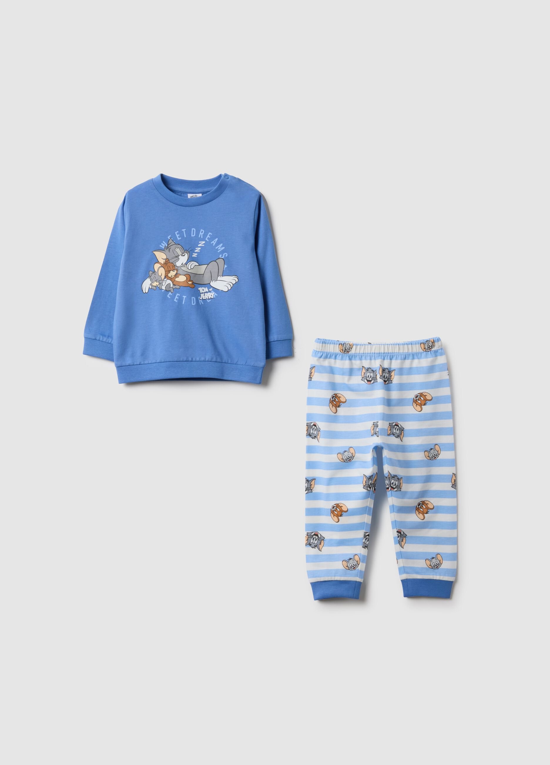 Pigiama in puro cotone multicolor da neonato regular fit con stampe