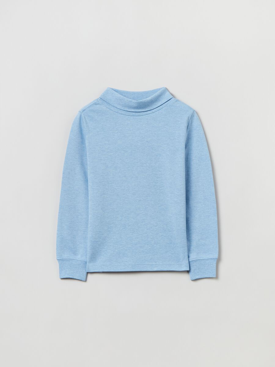 Long-sleeved T-shirt with high neck_0