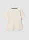 Beige stretch viscose crew-neck T-shirt_2