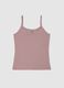 Pink Stretch Cotton Vest Regular Fit Deep V_4