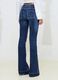 Slim Flare Dark Blue Washed Denim Jeans_3