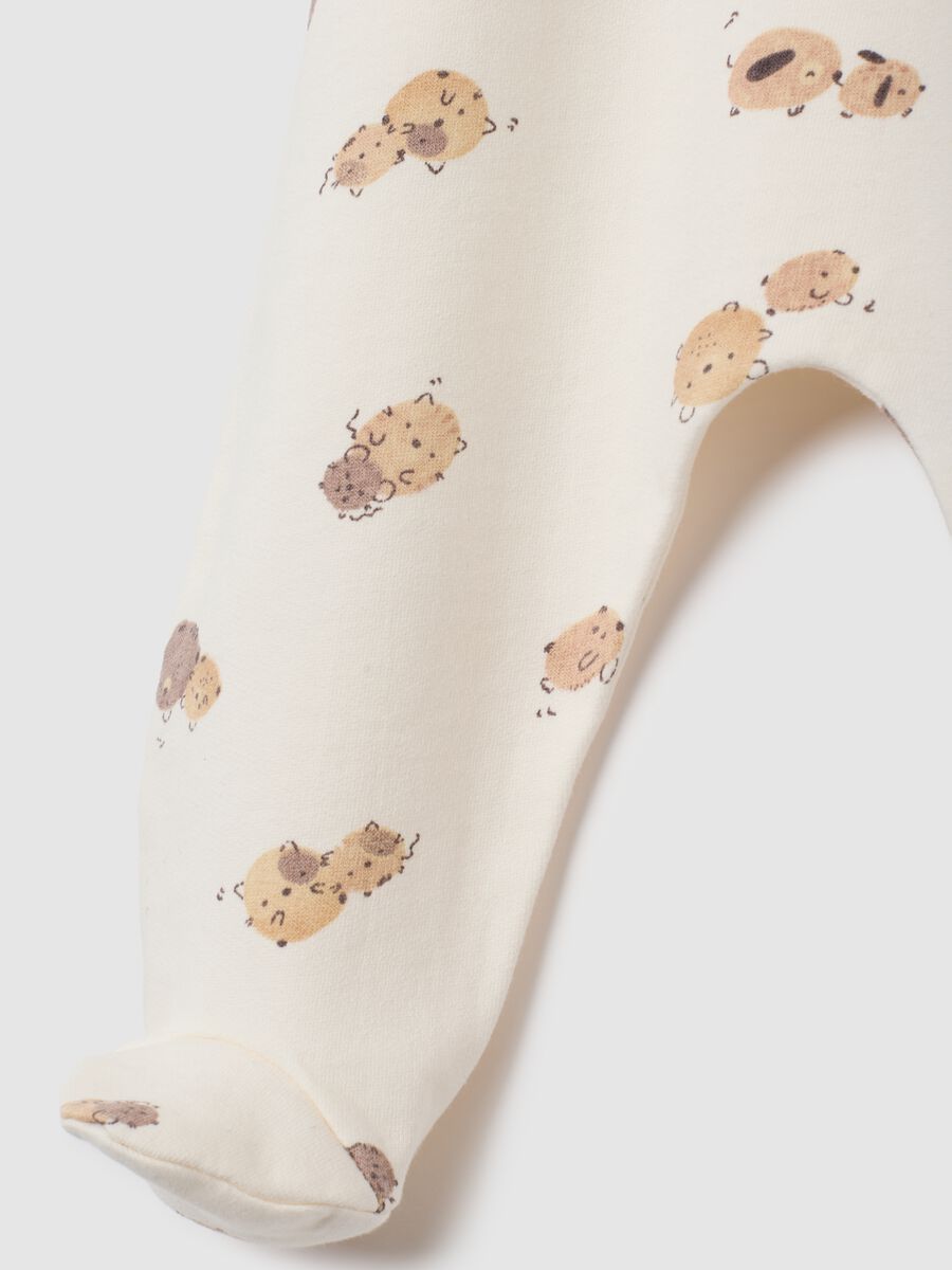 Twin pack newborn rompers in pure cotton multicolour_3