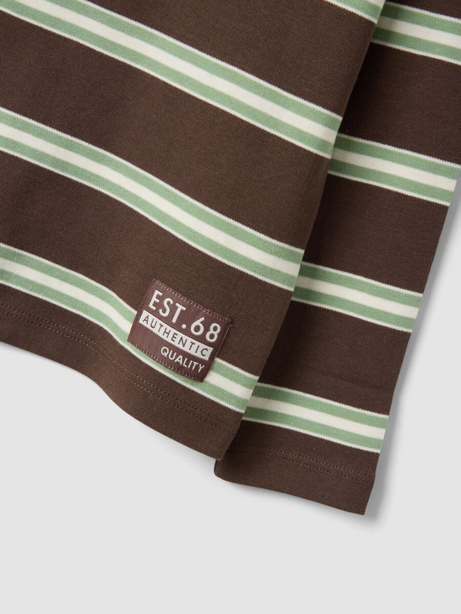 Light brown organic cotton polo-neck T-shirt_2
