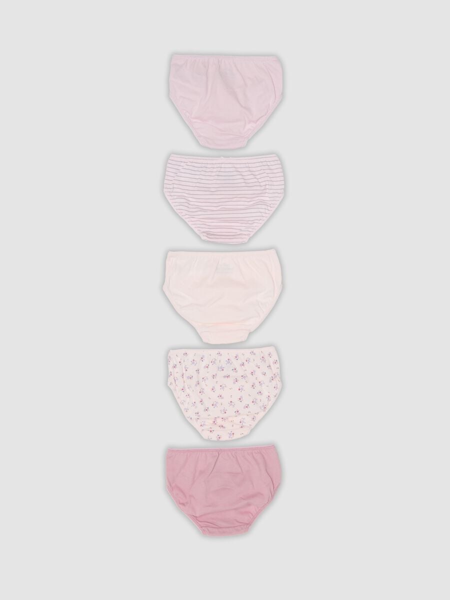 5er-Pack rosa Slips aus Bio-Baumwolljersey f&uuml;r Baby- und Kleinkindm&auml;dchen_1