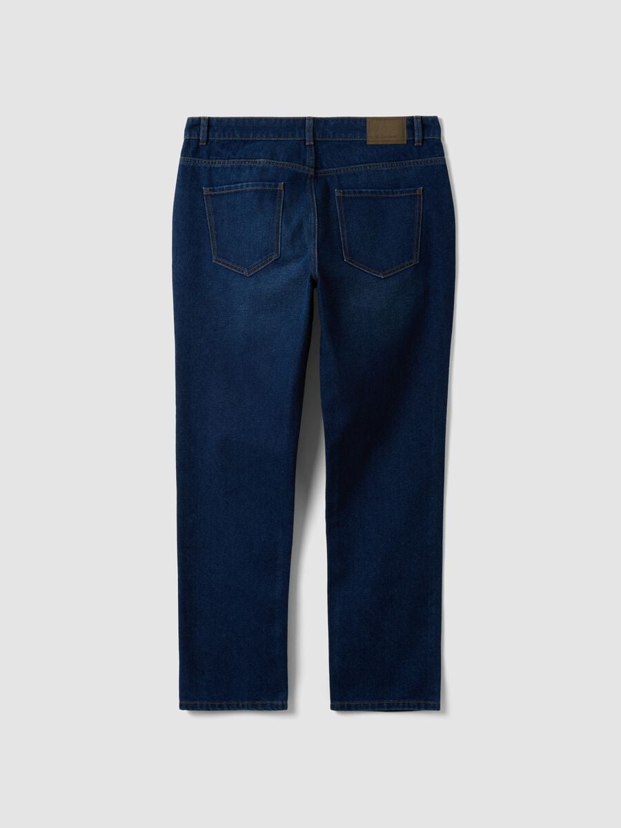 Blue denim jeans in cotton-viscose blend, regular fit_6