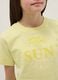 Girl's Yellow Pure Cotton Regular Fit T-shirt with Print_2