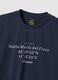 Blaues T-Shirt aus reiner Baumwolle mit kurzen &Auml;rmeln, Regular Fit_5