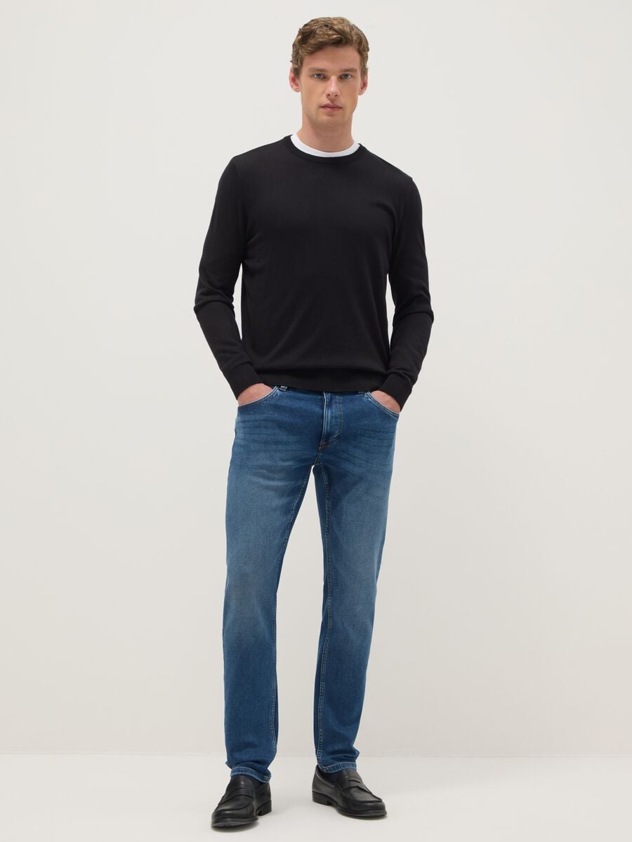 Vaqueros slim fit de denim azul_0