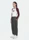 Graue Joggerhose aus Baumwollmix mit Kordelzug_4