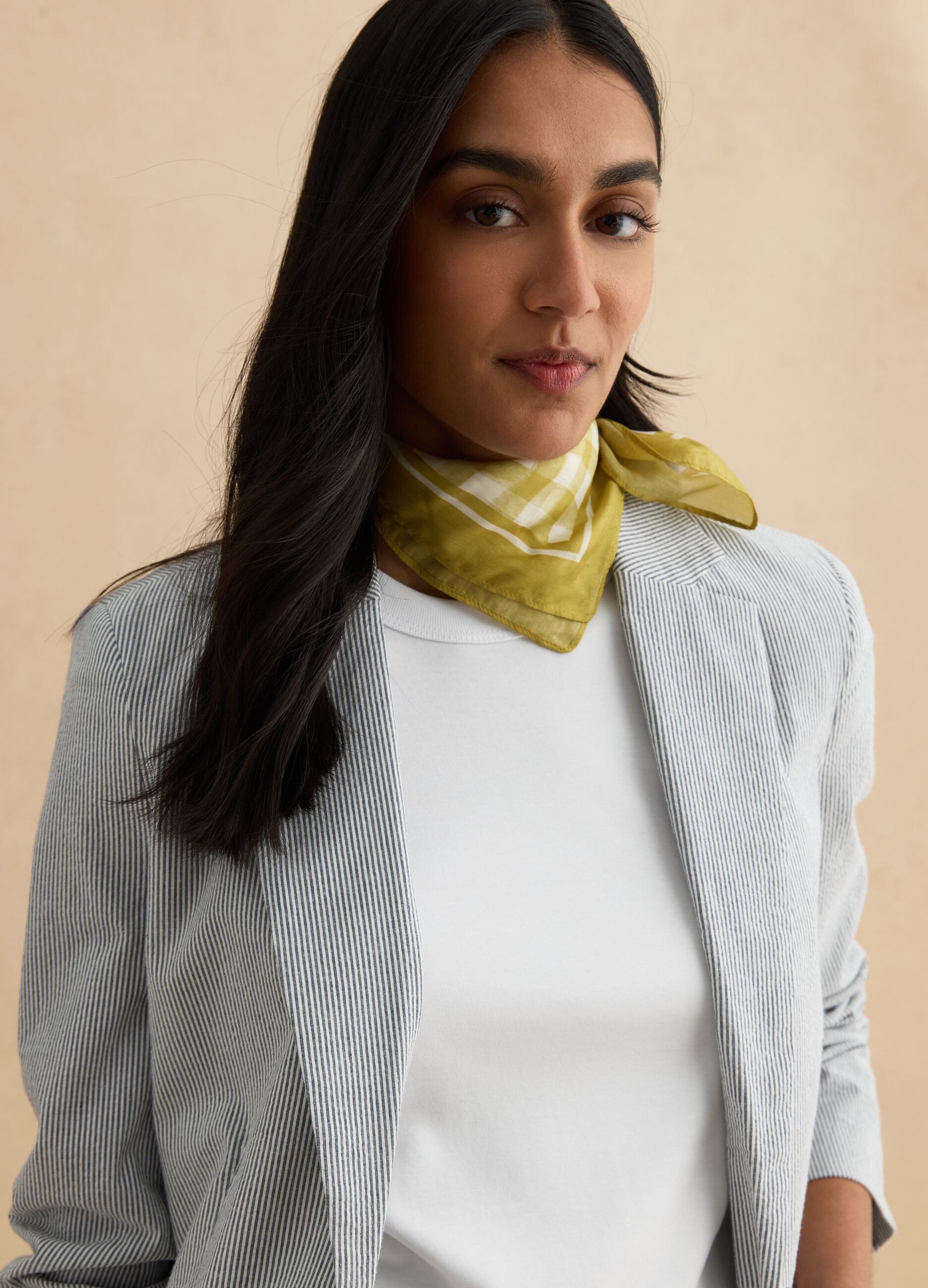 Grey Stretch Cotton Blazer