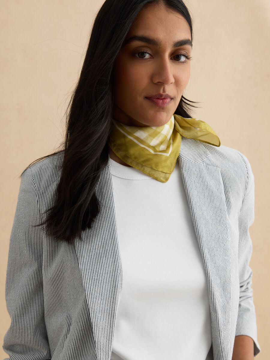 Grey Stretch Cotton Blazer_1