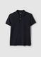 Slim fit blue pure cotton polo_4