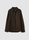 Camicia marrone regular fit con collo classico_0