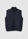 Ultra-lightweight blue regular fit vest without hood_0