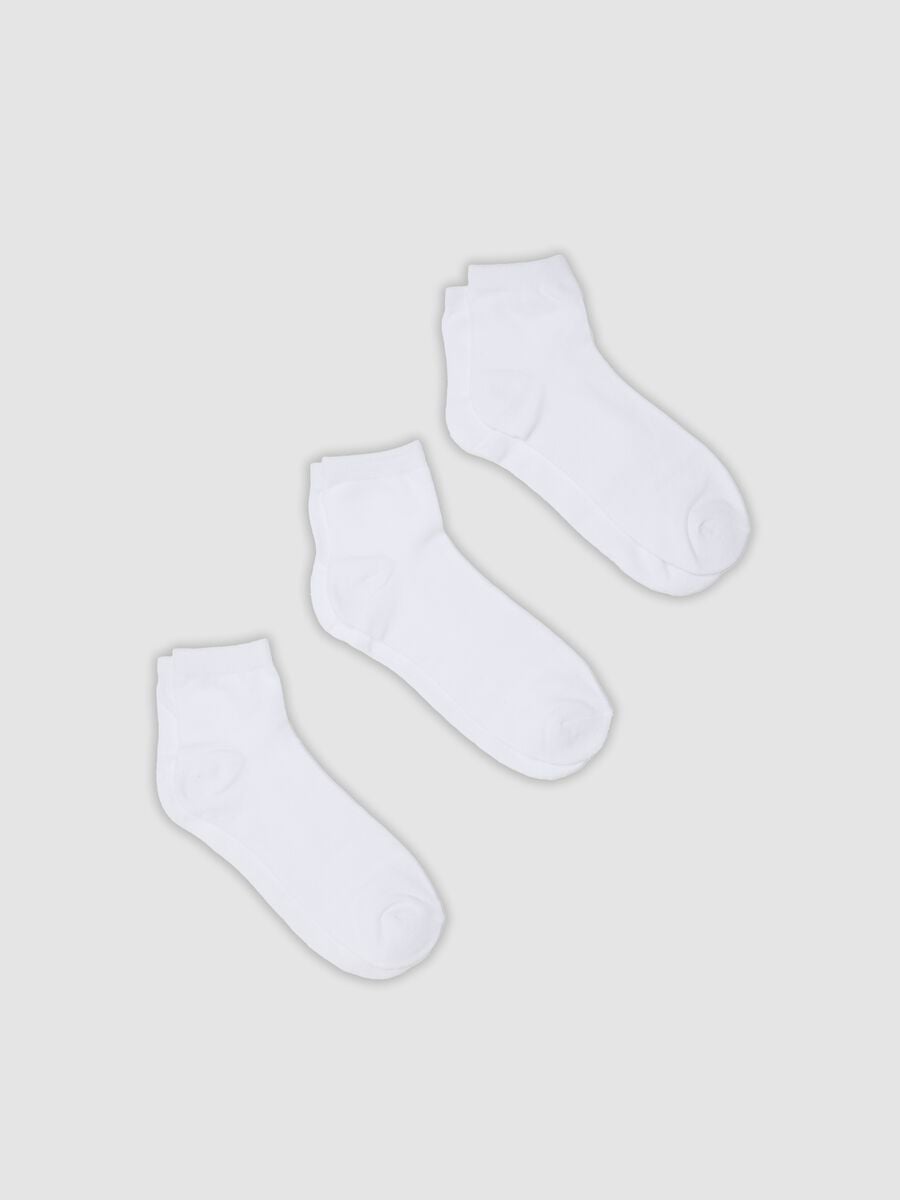 3er-Pack wei&szlig;e Sportsocken in Kn&ouml;chelh&ouml;he aus Bio-Baumwolle_0