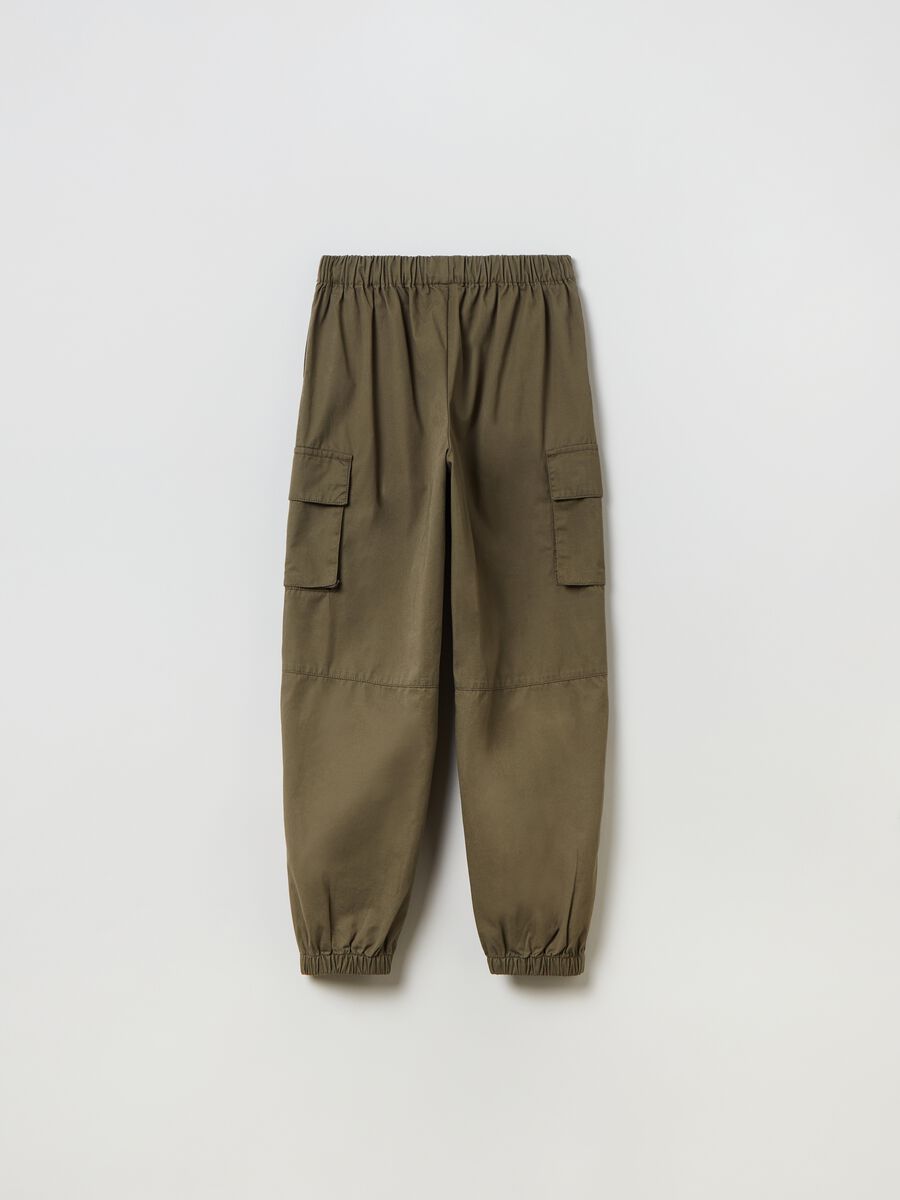 Twill cargo joggers with darts_1