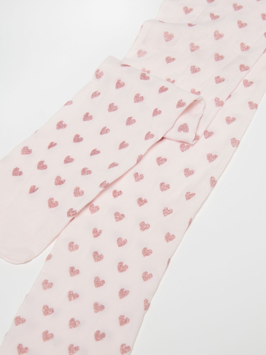 Tights with glitter hearts_1