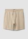 Beige Shorts aus Baumwollmix in Regular Fit mit Kordelzug_4