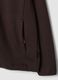 Brown stretch viscose and modal hoodie with crew neck_1