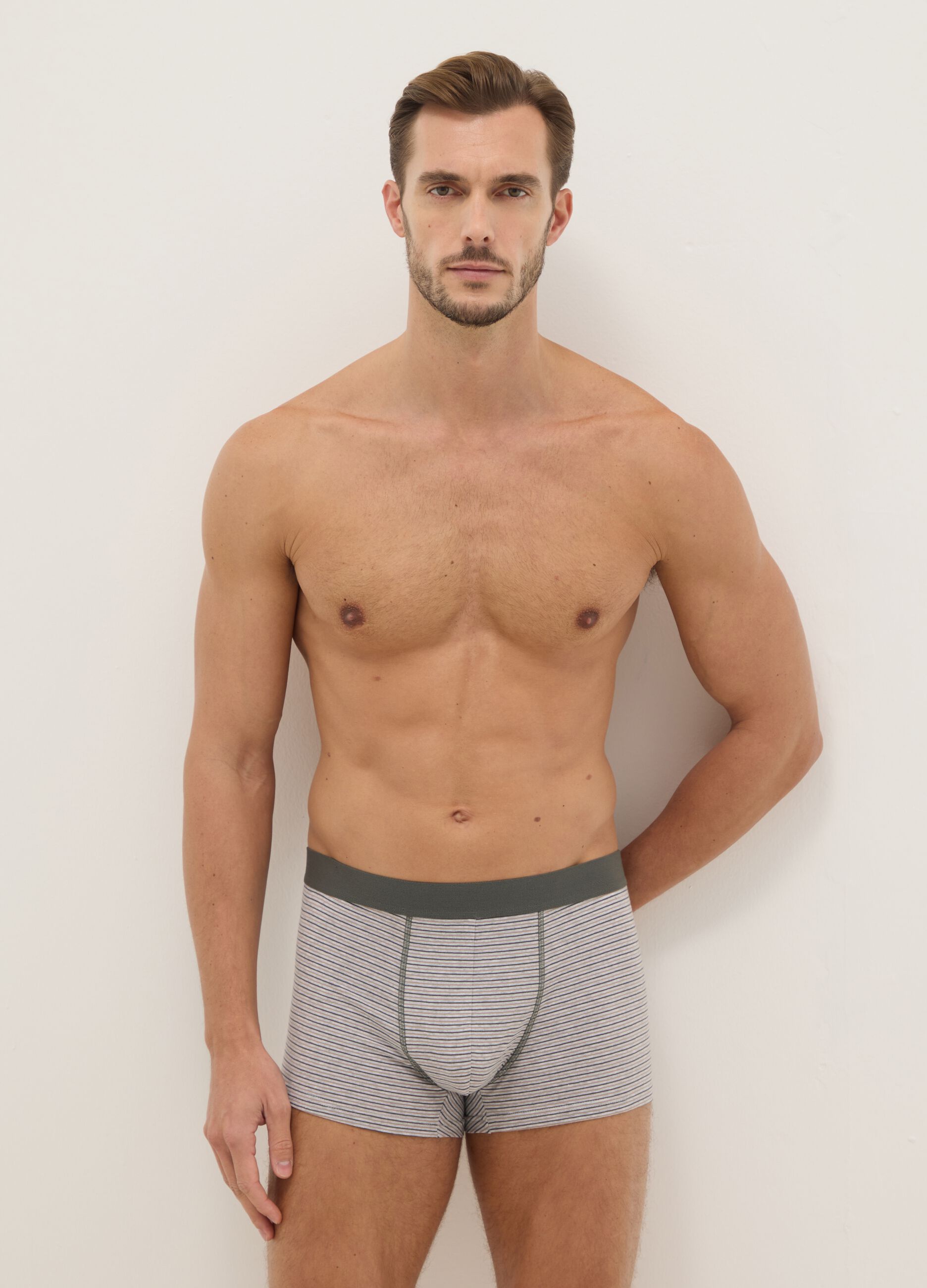 Multipack of stretch cotton multicolour regular fit boxer shorts