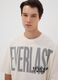 White oversized pure cotton T-shirt with front logo_2