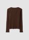 Brown crew-neck T-shirt in pure cotton, regular fit_2
