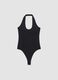 Black stretch bodysuit with rhinestones, regular fit_5