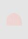 Pink pure organic cotton knitted hat for baby girl_0