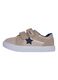 Beige kids' sneakers with hook-and-loop fastening_0