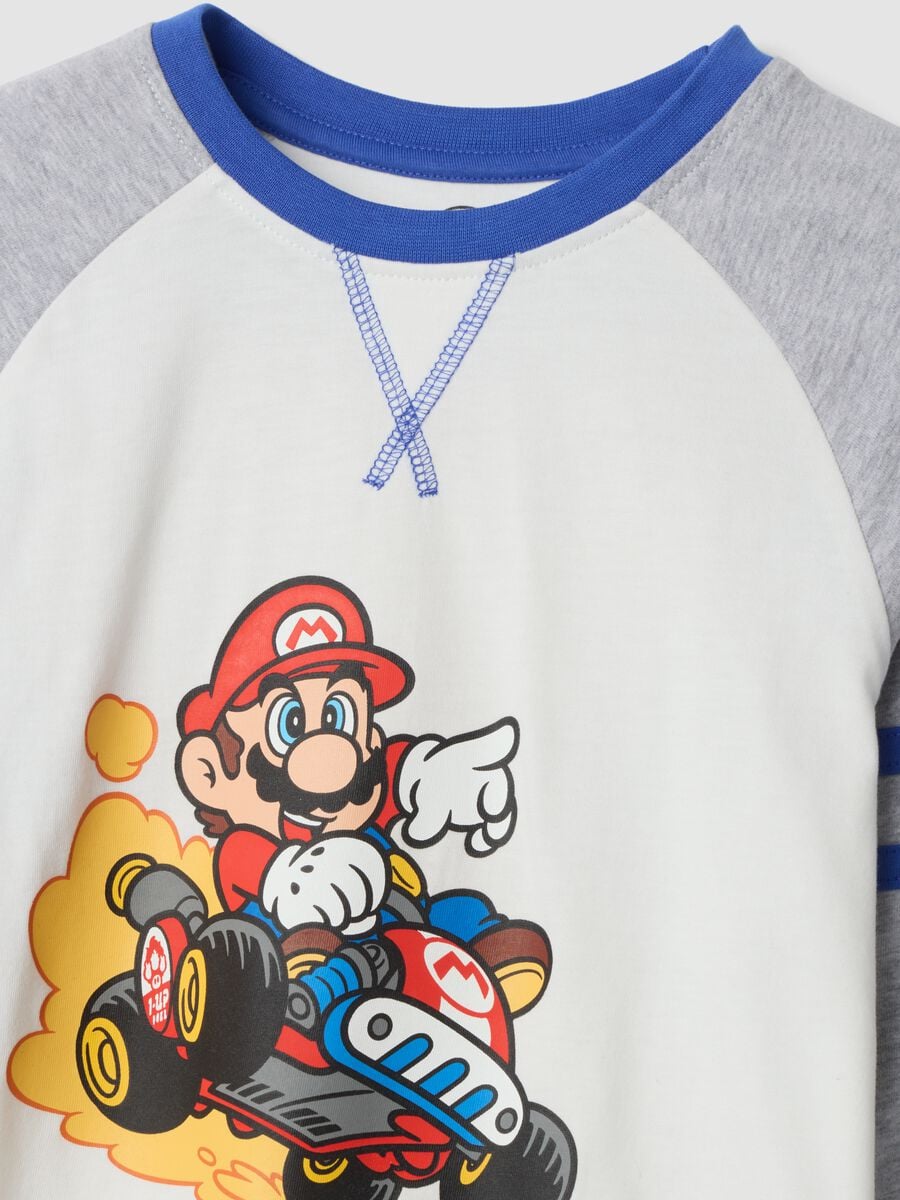 Marl grey organic cotton pyjamas with Mario Kart print_2