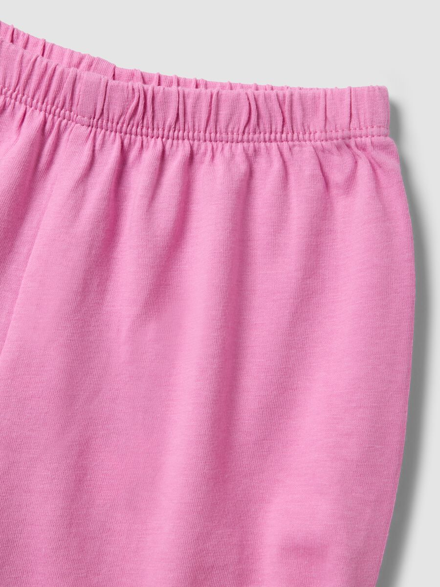 Pijama curto multicolor em algod&atilde;o puro para beb&eacute; menina com estampado_2