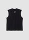 Top preto de algod&atilde;o puro para rapaz, corte oversize_1
